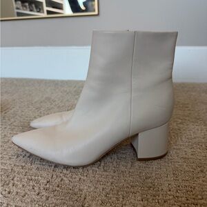 Marc Fisher Cream Heeled Boots